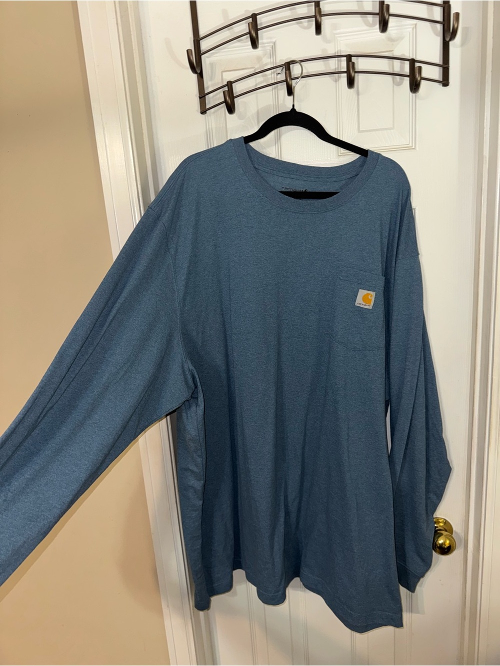 Carhartt Long Sleeve Pocket Tee - Slate Blue